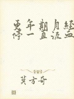 更年期月经总不停一直流血怎么治疗