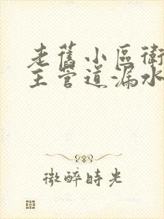 老旧小区卫生间主管道漏水谁负责