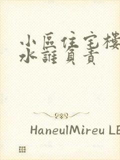 小区住宅楼顶漏水谁负责