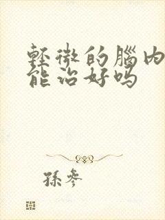 轻微的脑内出血能治好吗