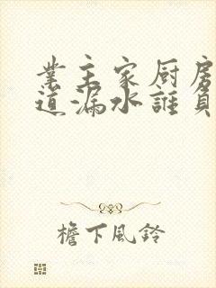 业主家厨房主管道漏水谁负责