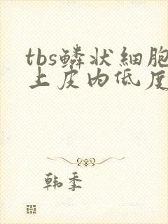 tbs鳞状细胞上皮内低度病变