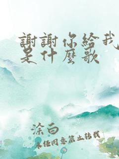 谢谢你给我的爱是什么歌