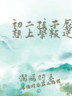 初二孩子厌学不想上学叛逆怎么办