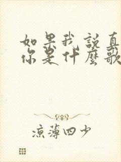 如果我说真的爱你是什么歌