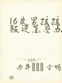 16岁男孩孩子叛逆怎么办