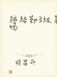 肺结节3级严重吗