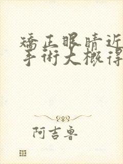 矫正眼睛近视的手术大概得花多少钱