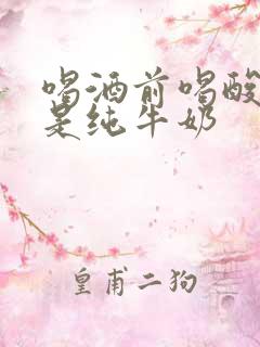 喝酒前喝酸奶还是纯牛奶