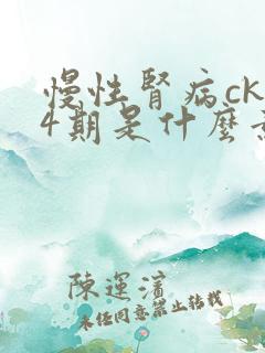 慢性肾病ckd4期是什么意思