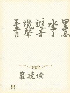 手机进水里了没有声音了怎么办