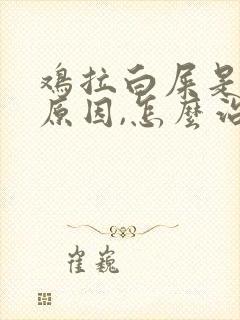 鸡拉白屎是什么原因,怎么治疗