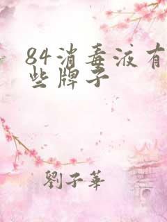 84消毒液有那些牌子