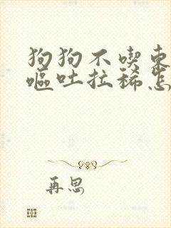 狗狗不吃东西还呕吐拉稀怎么办