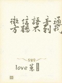 微信语音通话对方听不到我方声音