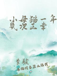 小母猫一年发情几次正常