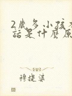 2岁多小孩不说话是什么原因