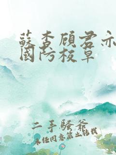 苏杳顾君亦小说国防校草