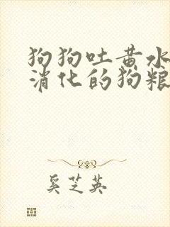 狗狗吐黄水和没消化的狗粮