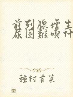 前列腺增生 排尿困难吃什么药