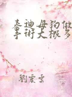 泰迪母狗做绝育手术大概多少钱