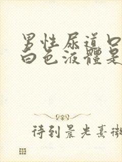 男性尿道口有乳白色液体是怎么回事