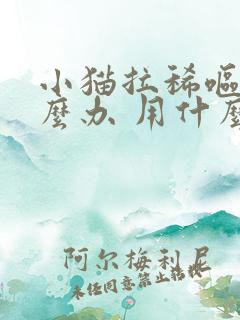 小猫拉稀呕吐怎么办 用什么药