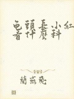 龟头长小红疙瘩看什么科