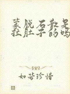 蒙脱石散是治疗拉肚子的吗