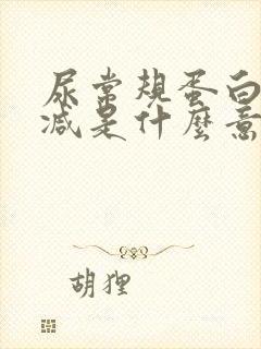 尿常规蛋白质加减是什么意思