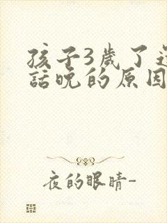 孩子3岁了还说话晚的原因