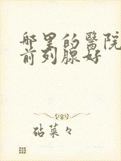 哪里的医院治疗前列腺好