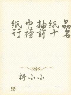 纸巾抽纸品牌排行榜前十名