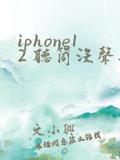 iphone12 听筒没声音