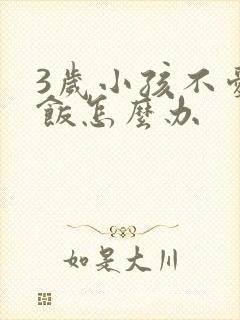 3岁小孩不爱吃饭怎么办