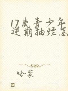 17岁青少年叛逆期抽烟怎么办