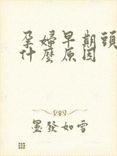 孕妇早期头晕是什么原因