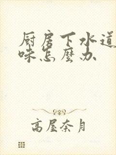 厨房下水道反臭味怎么办