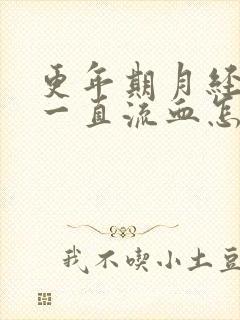 更年期月经不停一直流血怎么止血