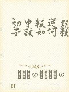 初中叛逆期的孩子该如何教育