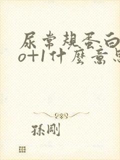 尿常规蛋白pro+1什么意思