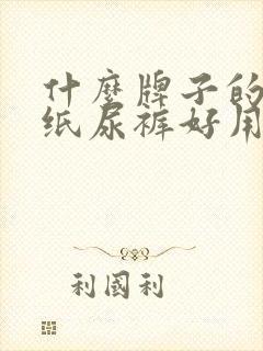 什么牌子的婴儿纸尿裤好用