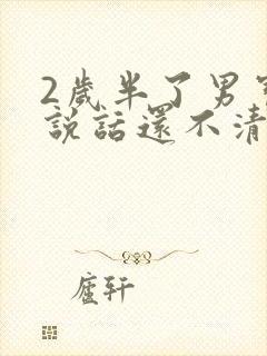 2岁半了男宝宝说话还不清晰