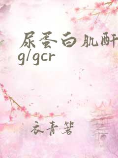 尿蛋白肌酐比值g/gcr