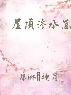 屋顶渗水怎么办