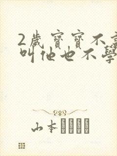 2岁宝宝不说话叫他也不学怎么办