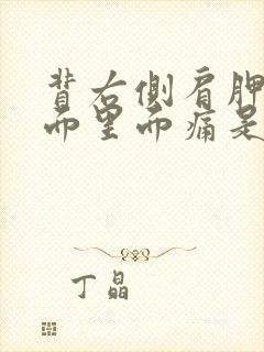 背右侧肩胛骨下面里面痛是什么原因