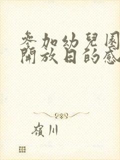 参加幼儿园家长开放日的感想