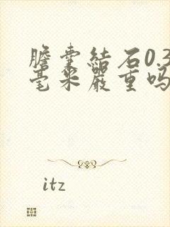 胆囊结石0.3毫米严重吗