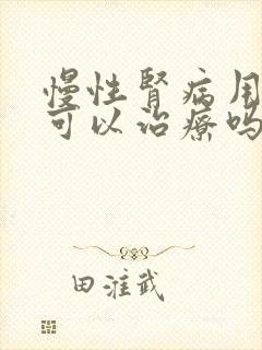 慢性肾病用透析可以治疗吗